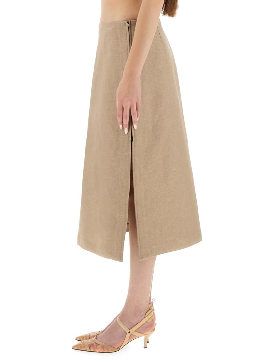 Fendi Women Waxed Linen Skirt FENDI