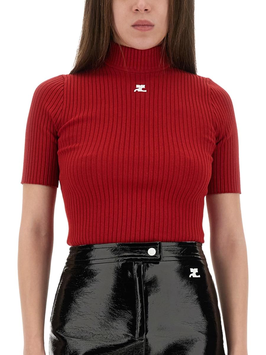 Courreges Women "Reedition" Knitted T-Shirt COURREGES
