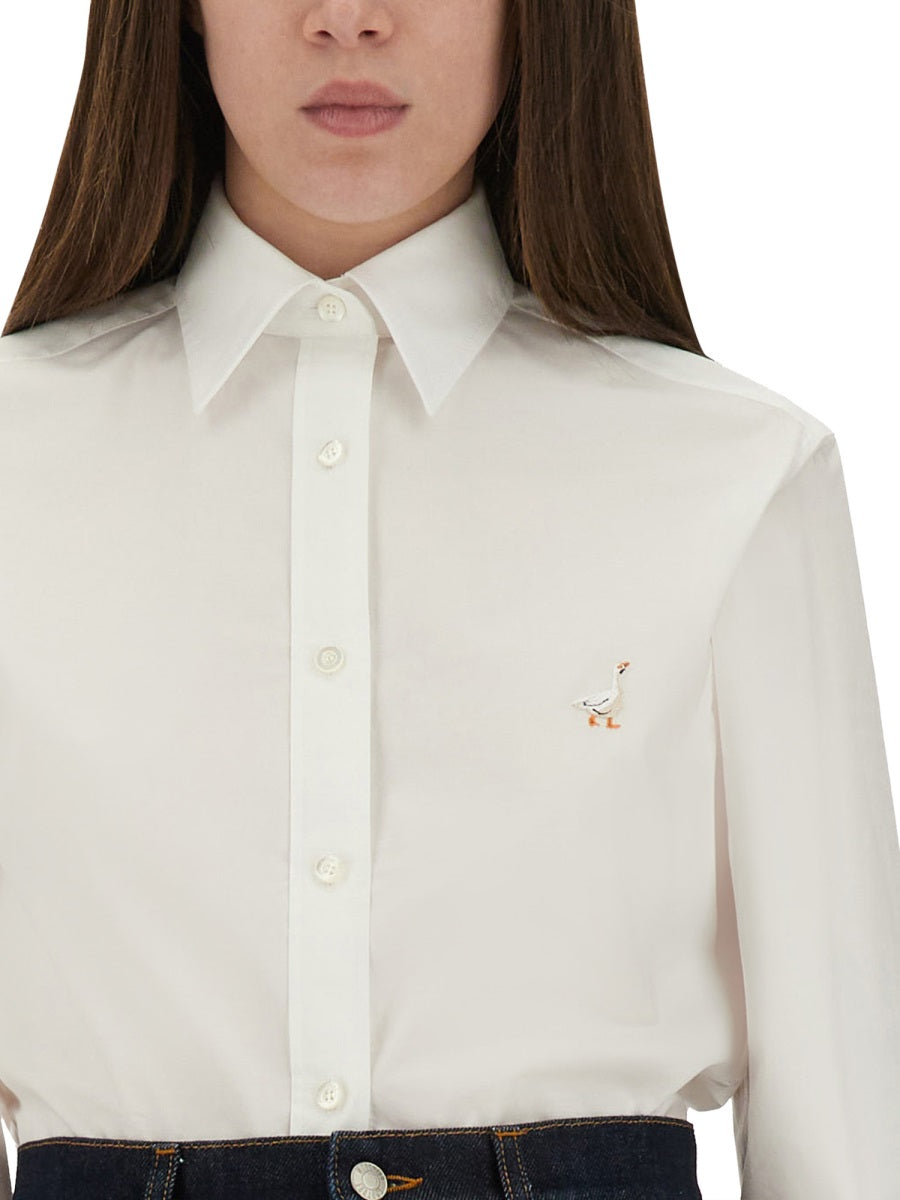 Moschino Women Shirt With "Goose" Embroidery MOSCHINO