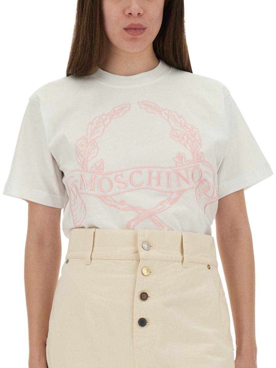 Moschino Women T-Shirt With Embroidery MOSCHINO