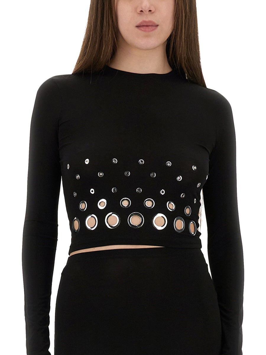 Rabanne Women Cropped Top With Eyelets PACO RABANNE