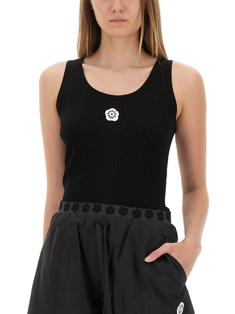Kenzo Women Tank Top With Embroidery "Boke Flower 2.0" KENZO