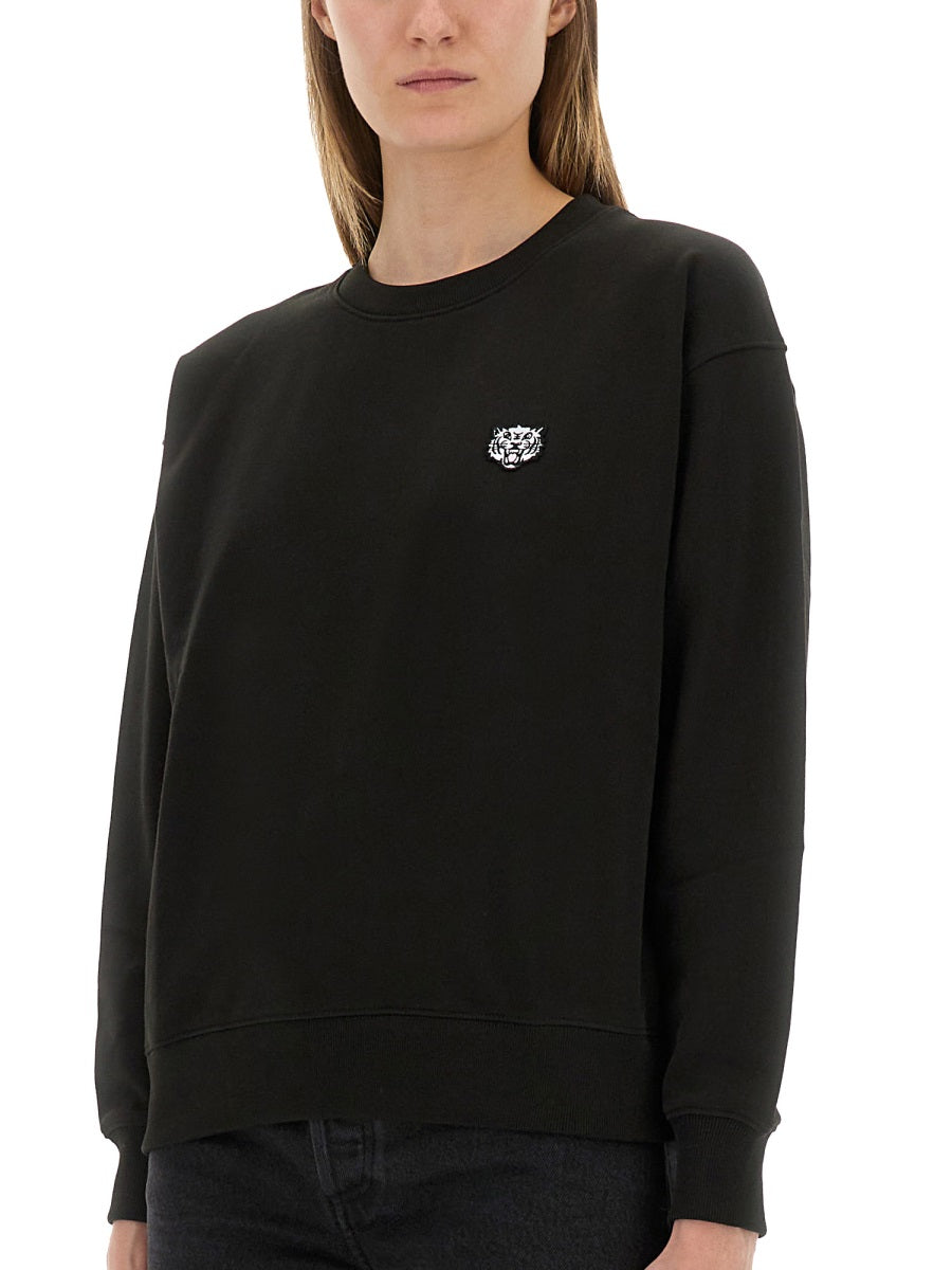 Kenzo Women Cotton Sweatshirt With "Happy Tiger" Patch KENZO