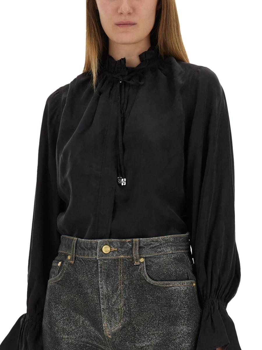 Ganni Women Fluid Cupro Shirt GANNI