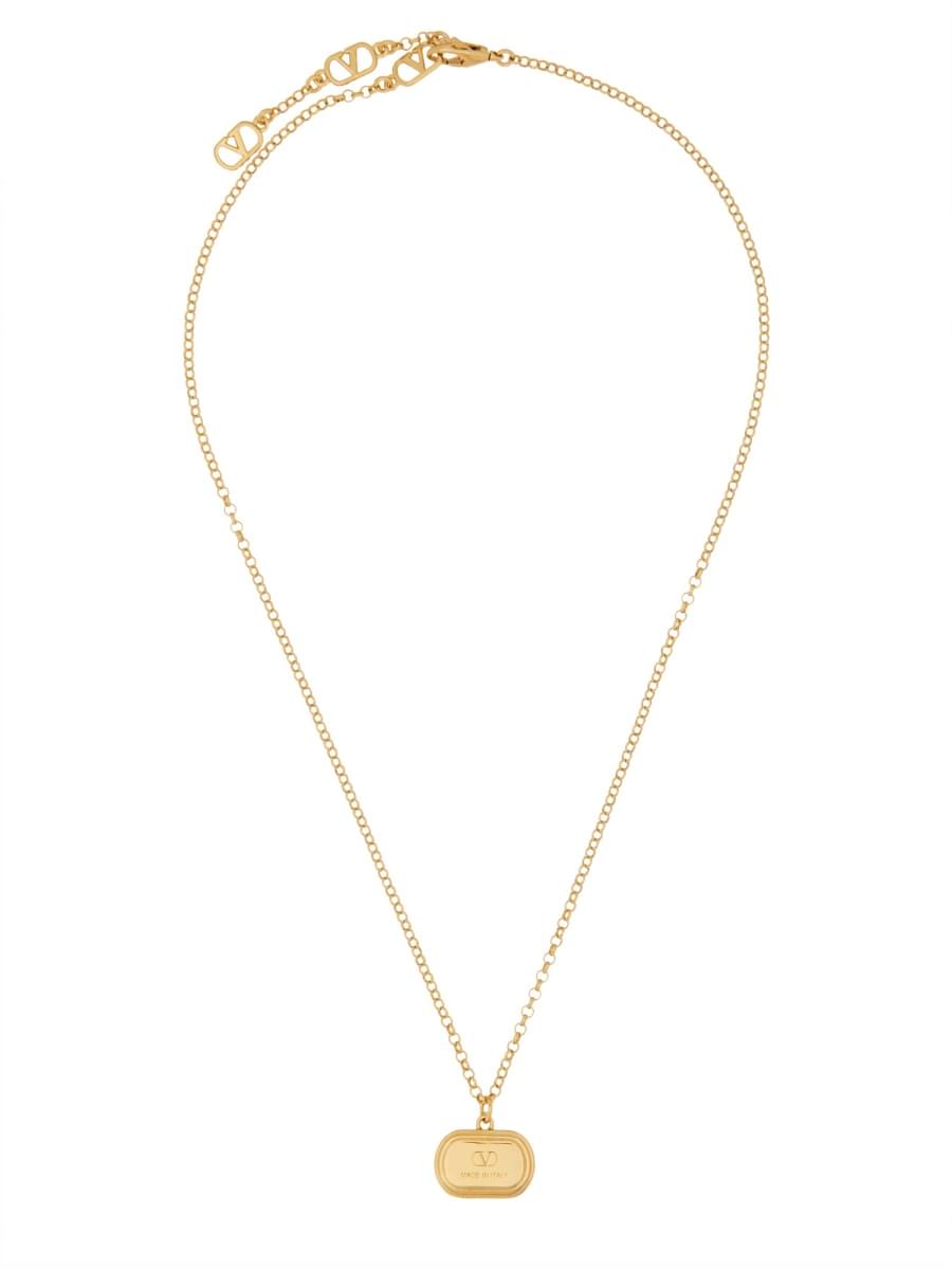 Valentino Garavani Women Brass And Enamel "Ovalette" Necklace VALENTINO GARAVANI