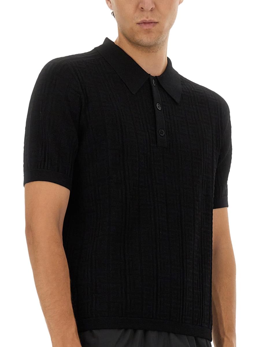 Balmain Men Knitted Polo. BALMAIN