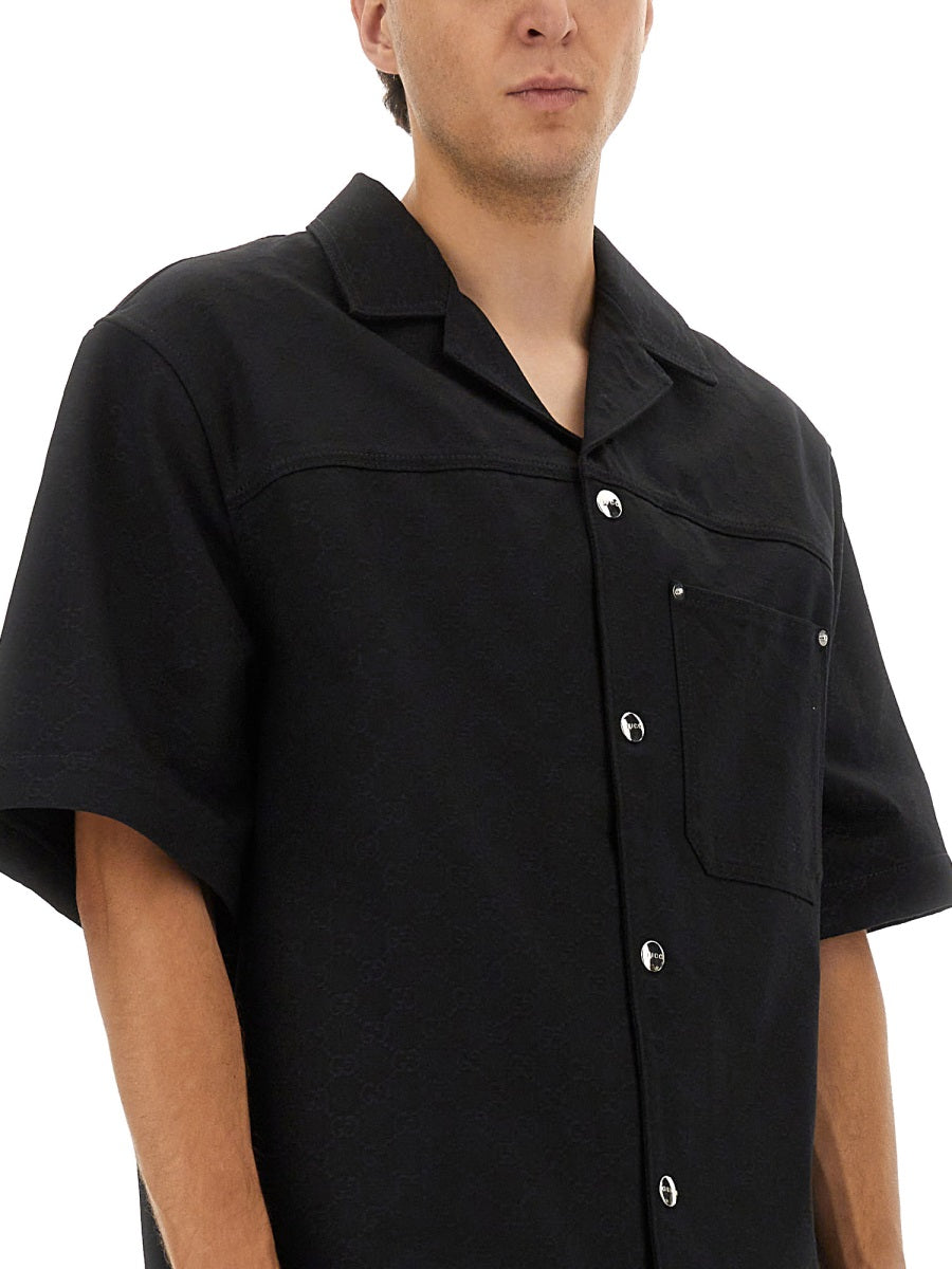 Gucci Men Gg Jacquard Shirt GUCCI