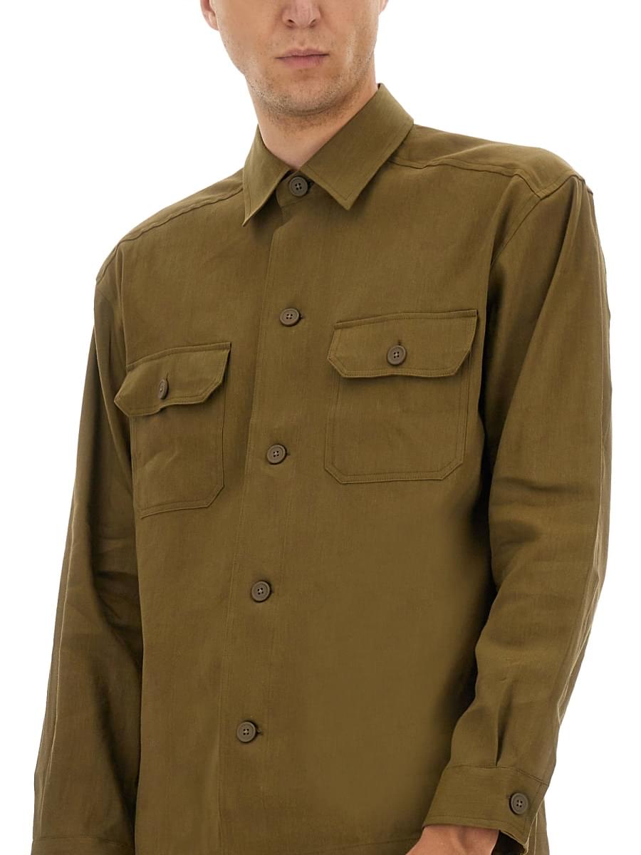Boss Men Stretch Linen And Viscose Shirt BOSS