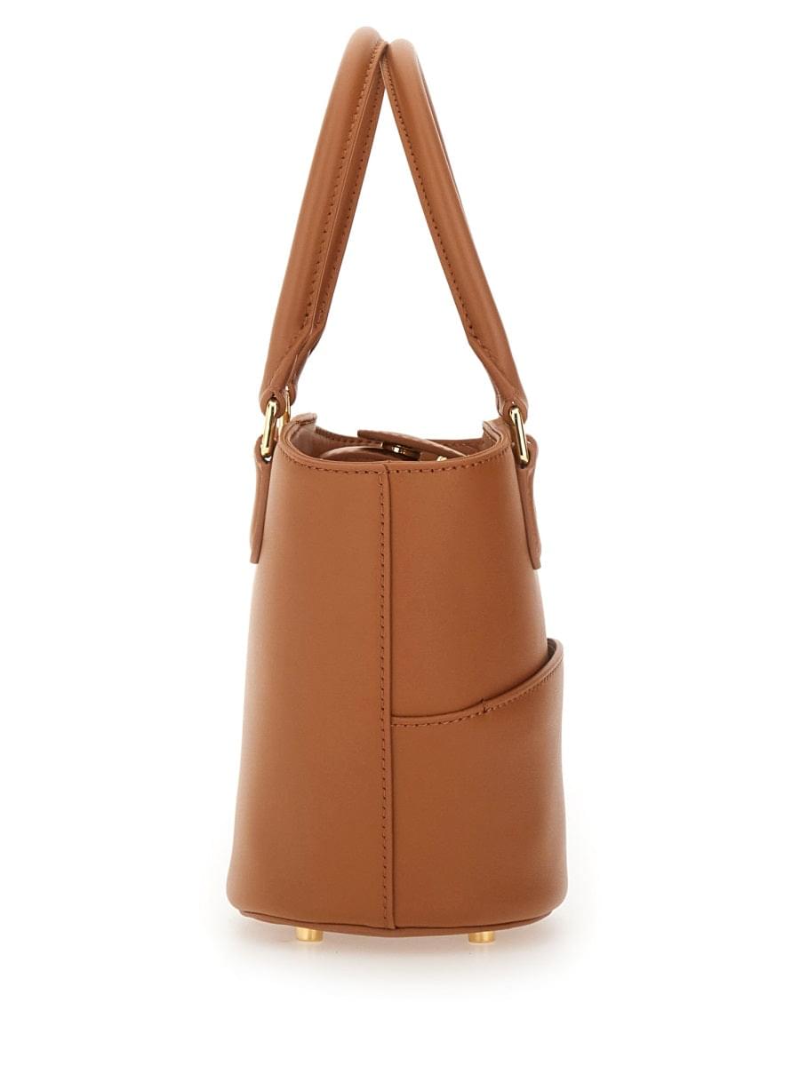Self-Portrait Women Leather Tote Bag With Charm SELF-PORTRAIT