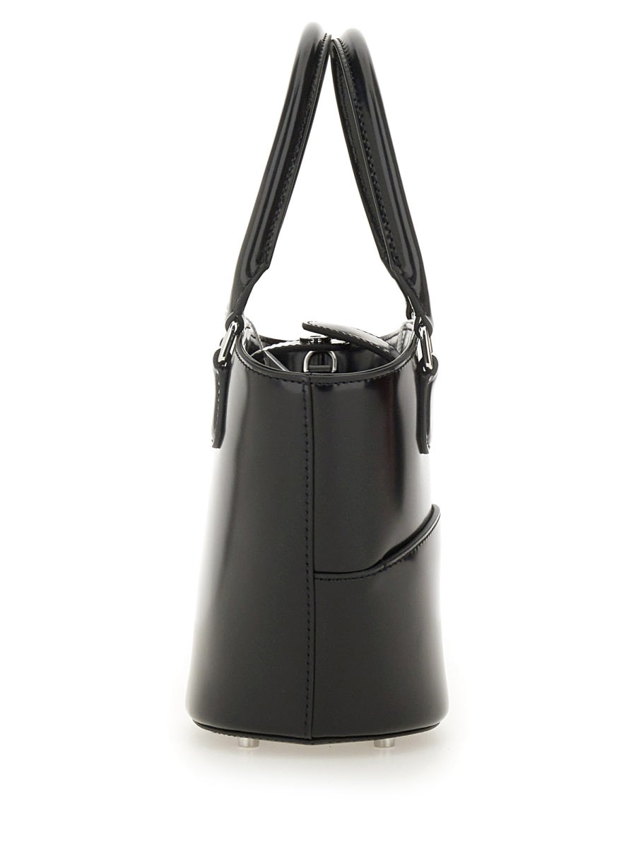 Self-Portrait Women Leather Tote Bag With Charm SELF-PORTRAIT