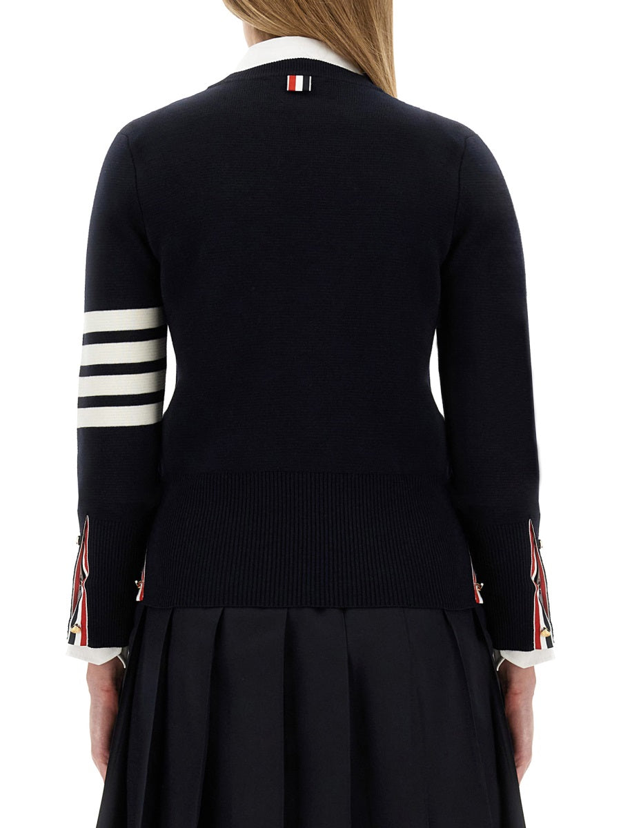 Thom Browne Women Milano Stitch Jersey With 4 Bars THOM BROWNE