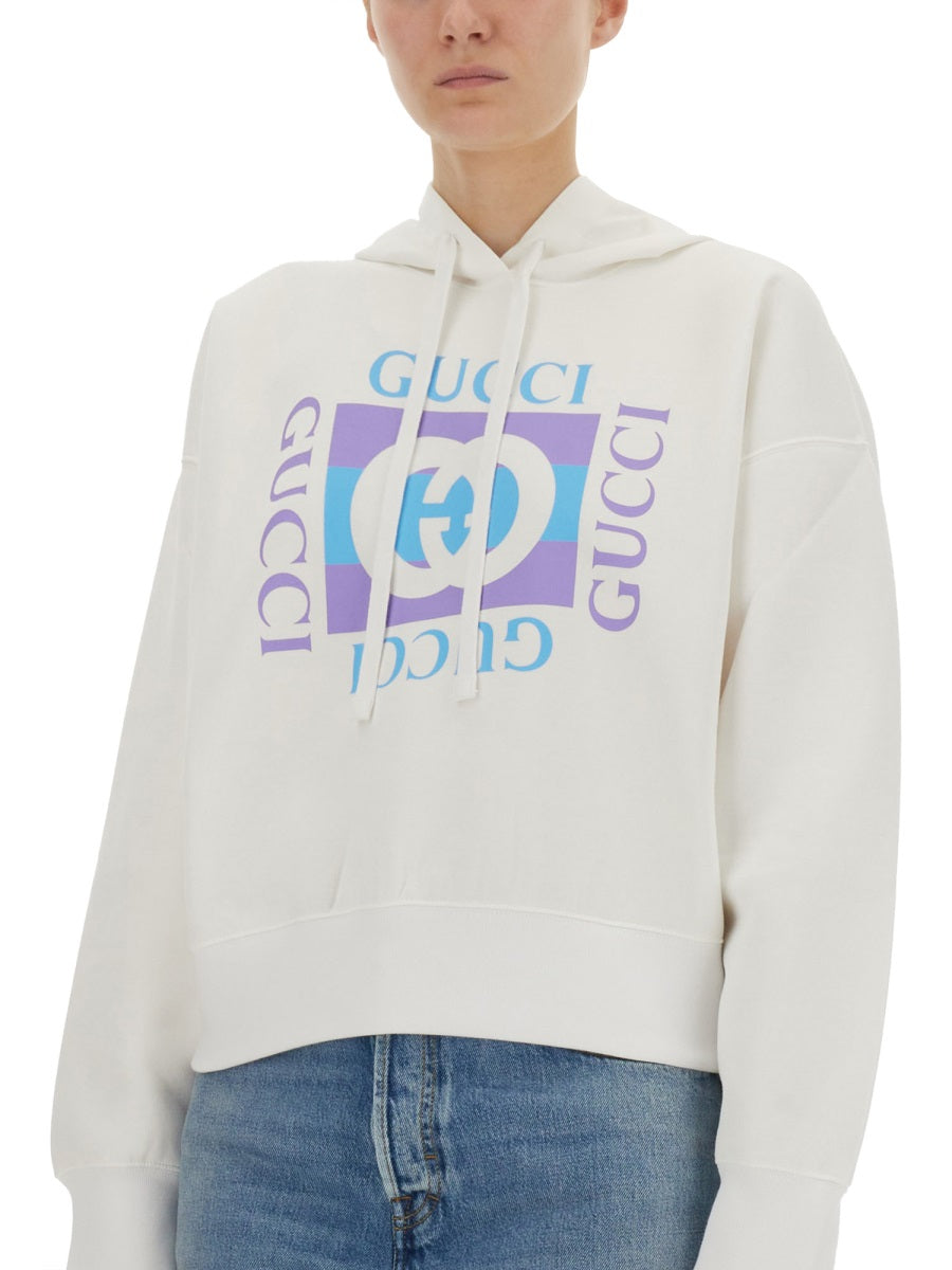 Gucci Women Printed Cotton Hoodie GUCCI