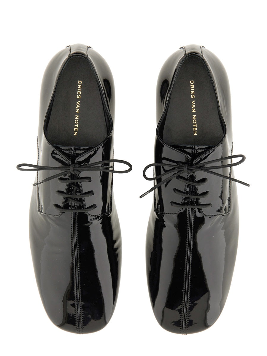 Dries Van Noten Men Shiny Leather Lace-Up Shoe DRIES VAN NOTEN