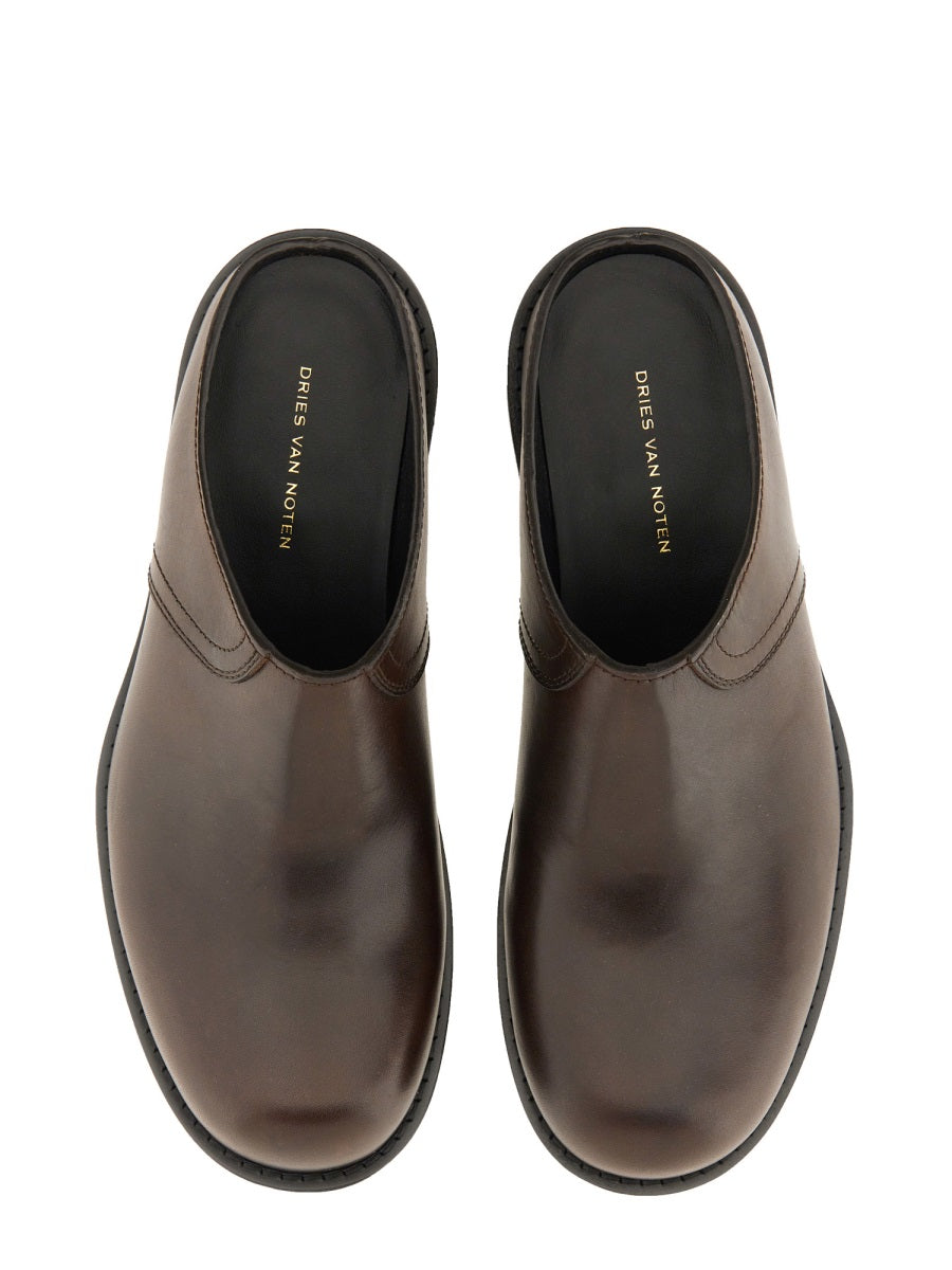 Dries Van Noten Men Leather Clogs DRIES VAN NOTEN