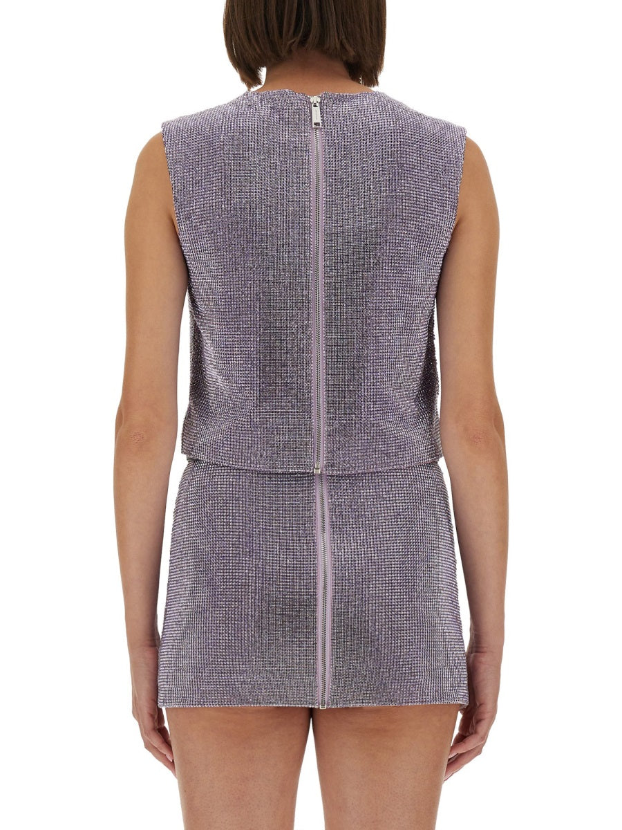 Self-Portrait Women Metal Mesh Top SELF-PORTRAIT