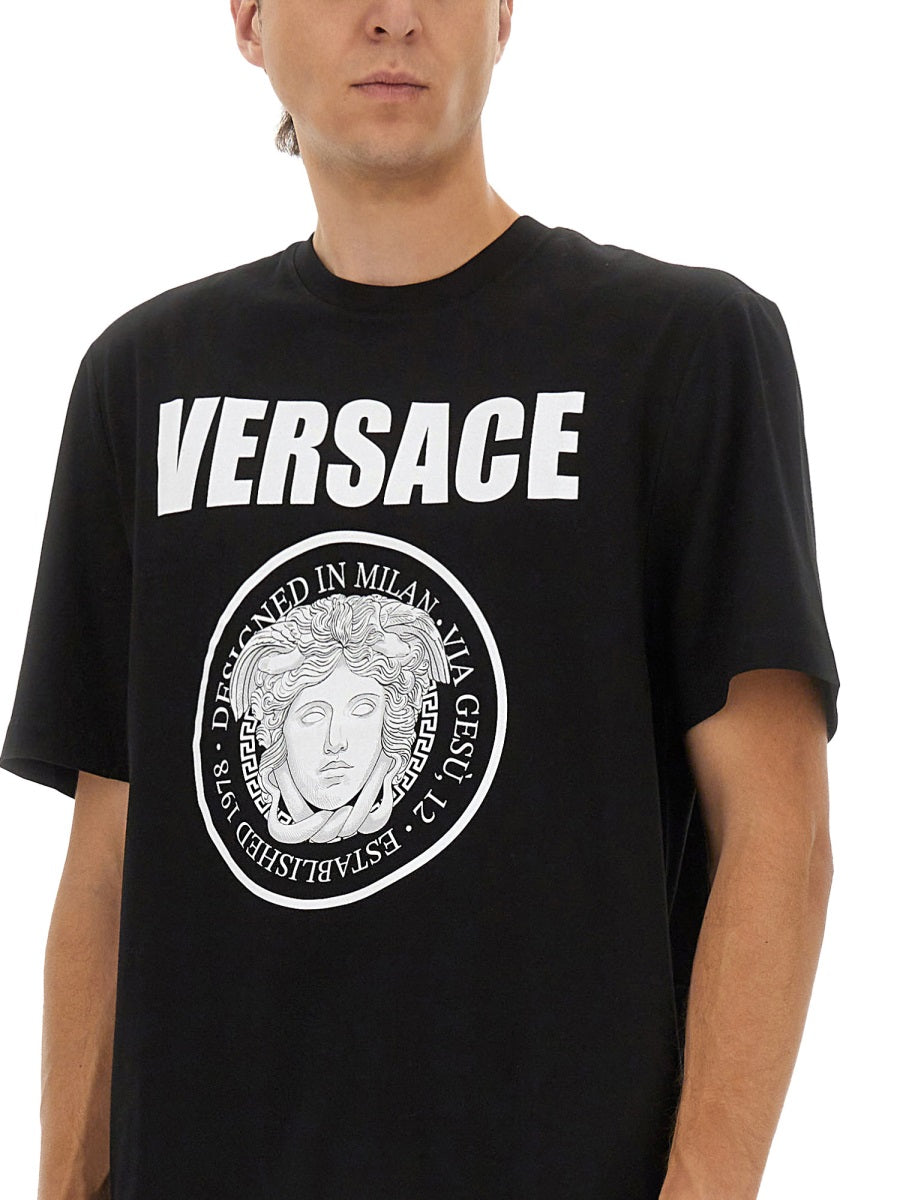 Versace Men T-Shirt With Logo VERSACE