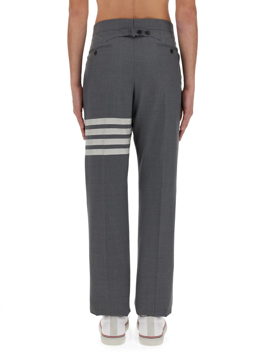 Thom Browne Men Classic Pants With Martingale THOM BROWNE