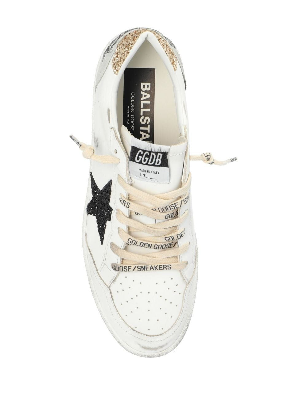 Golden Goose Women Ball Star Nappa Leather Sneakers With Glittered Star And Heel Tab GOLDEN GOOSE