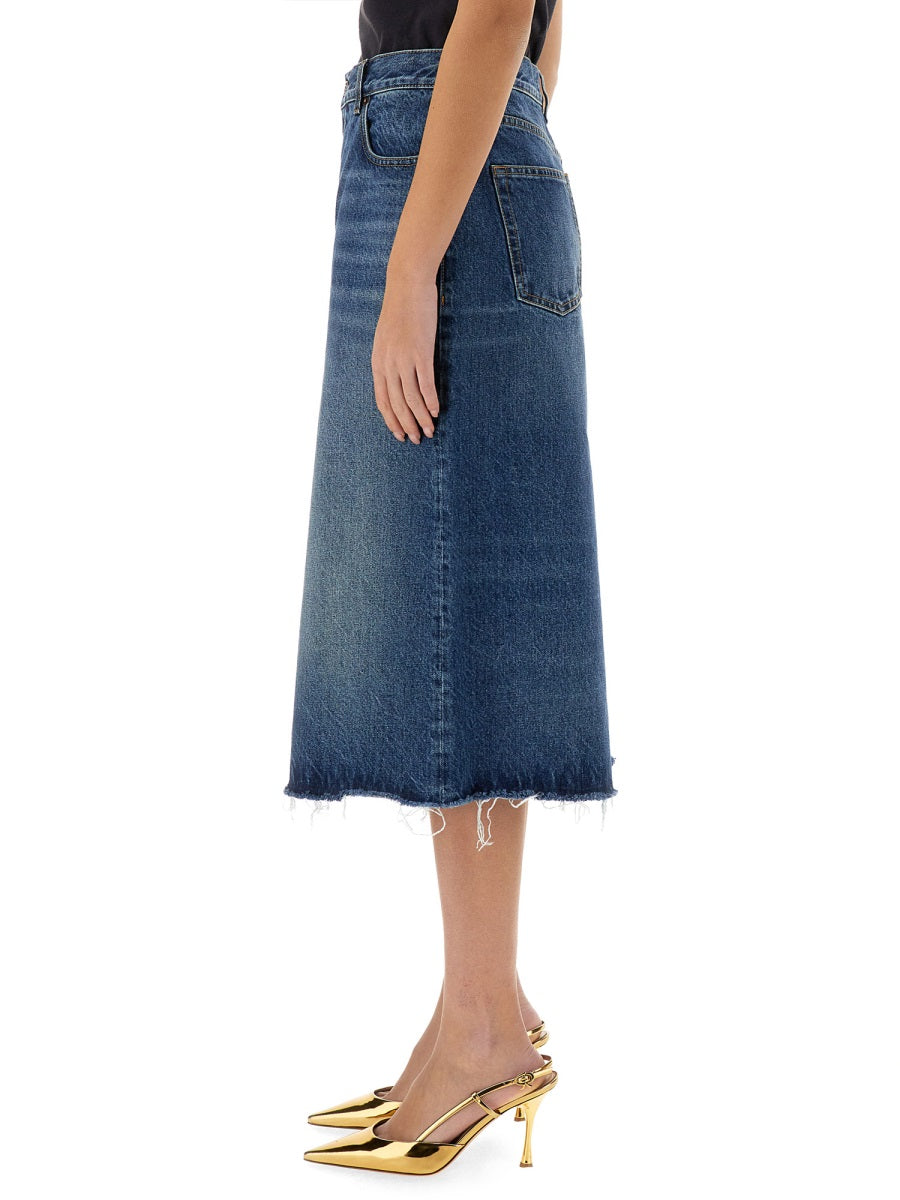 Chloé Women Patchwork Denim Bermuda Shorts CHLOE