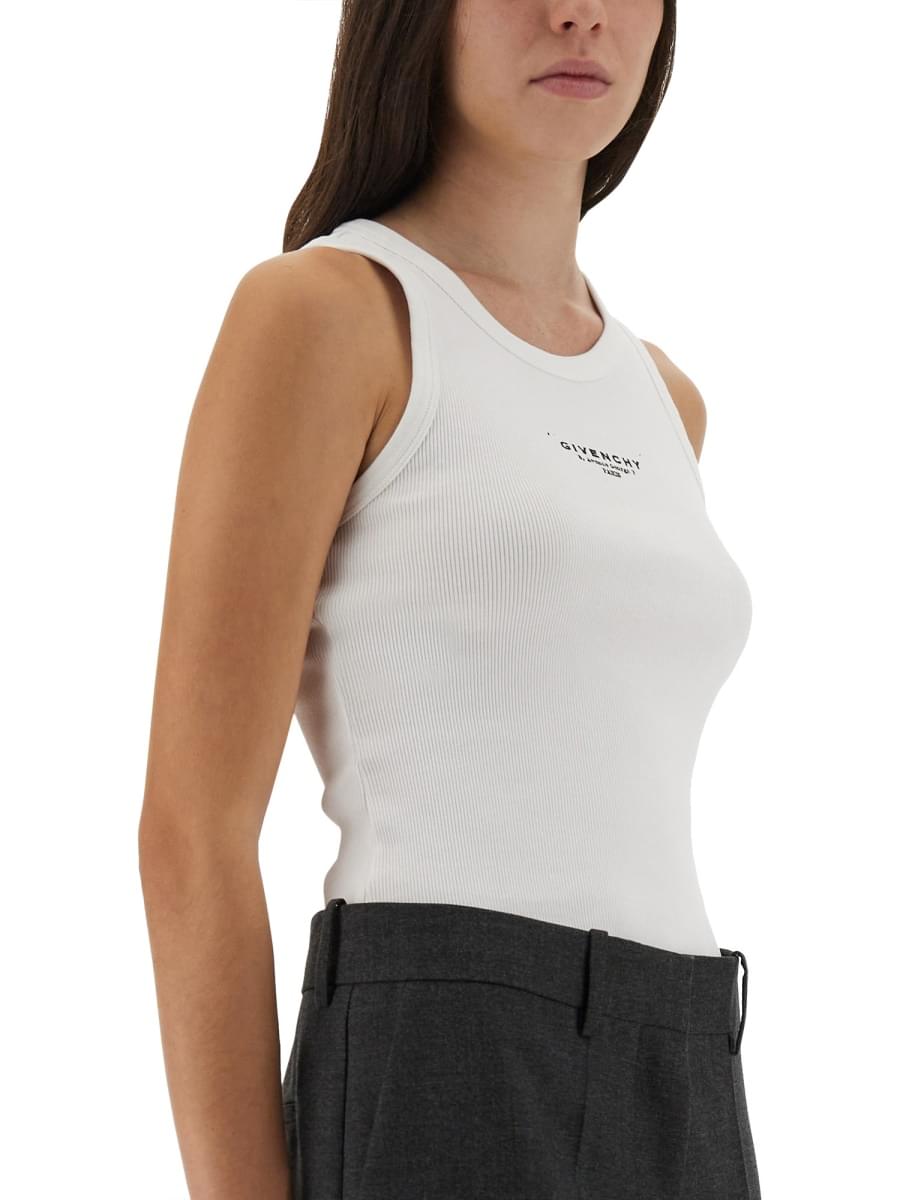 Givenchy Women Slim Tank Top With Logo Print GIVENCHY