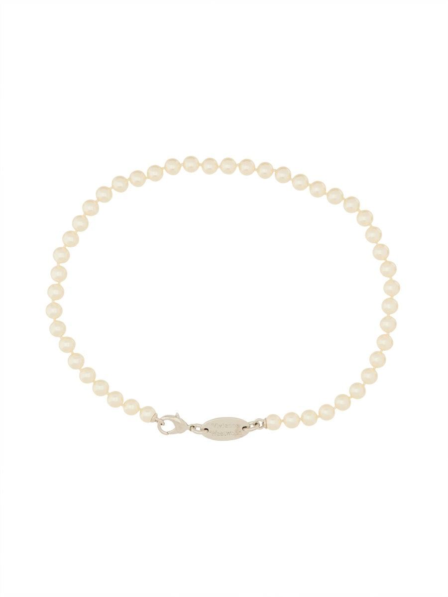 Vivienne Westwood Women "Stuart" Necklace With Swarowski Pearls