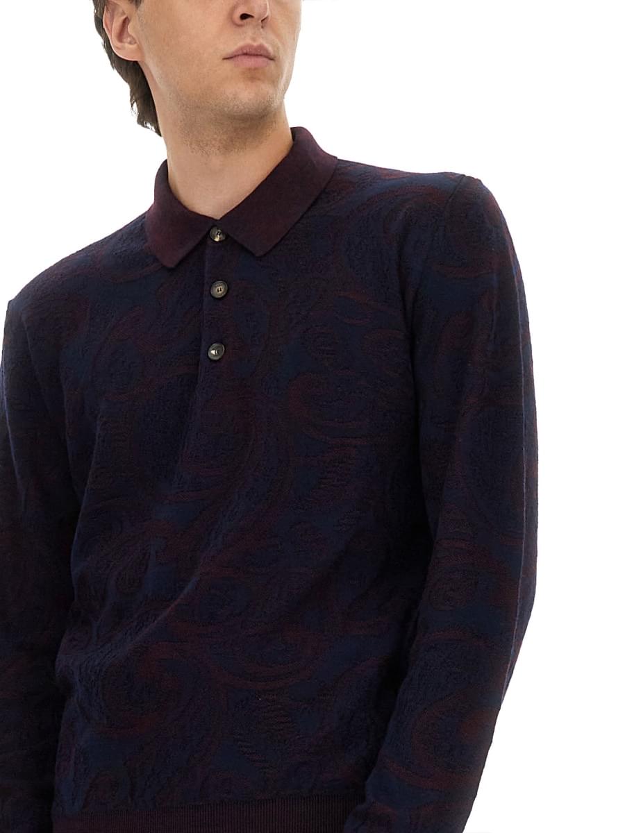 Etro Men Etro Men Long-Sleeved Polo Shirt ETRO