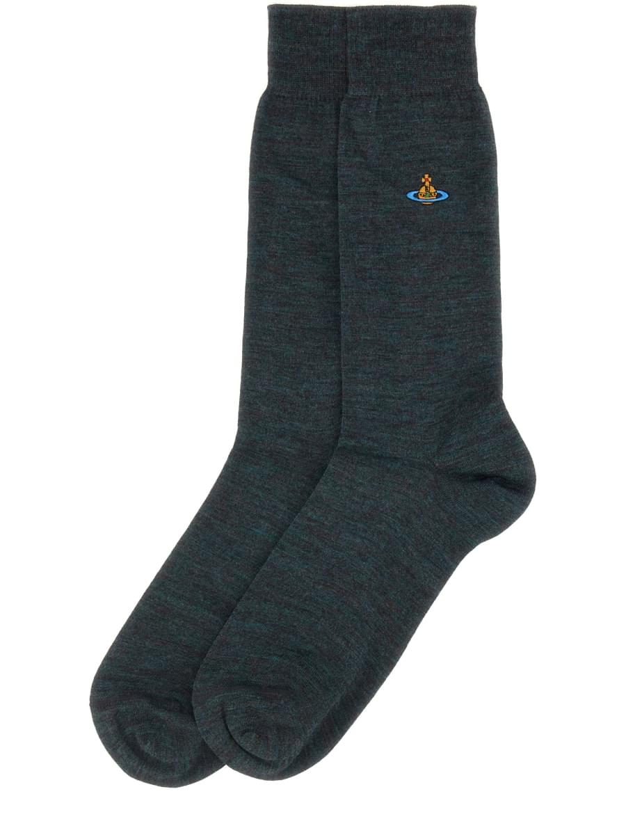 Vivienne Westwood Women Socks With Logo VIVIENNE WESTWOOD
