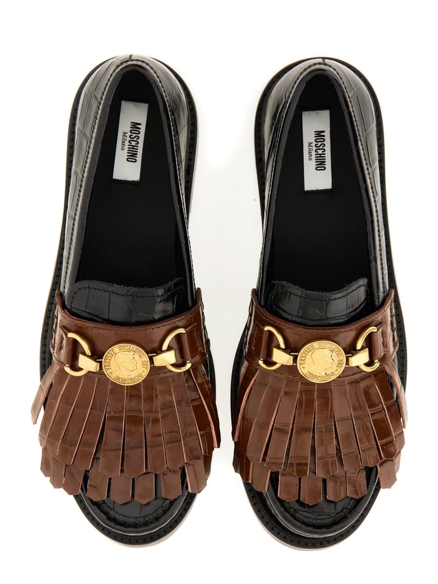Moschino Women Moccasin With Bangs And Coin MOSCHINO