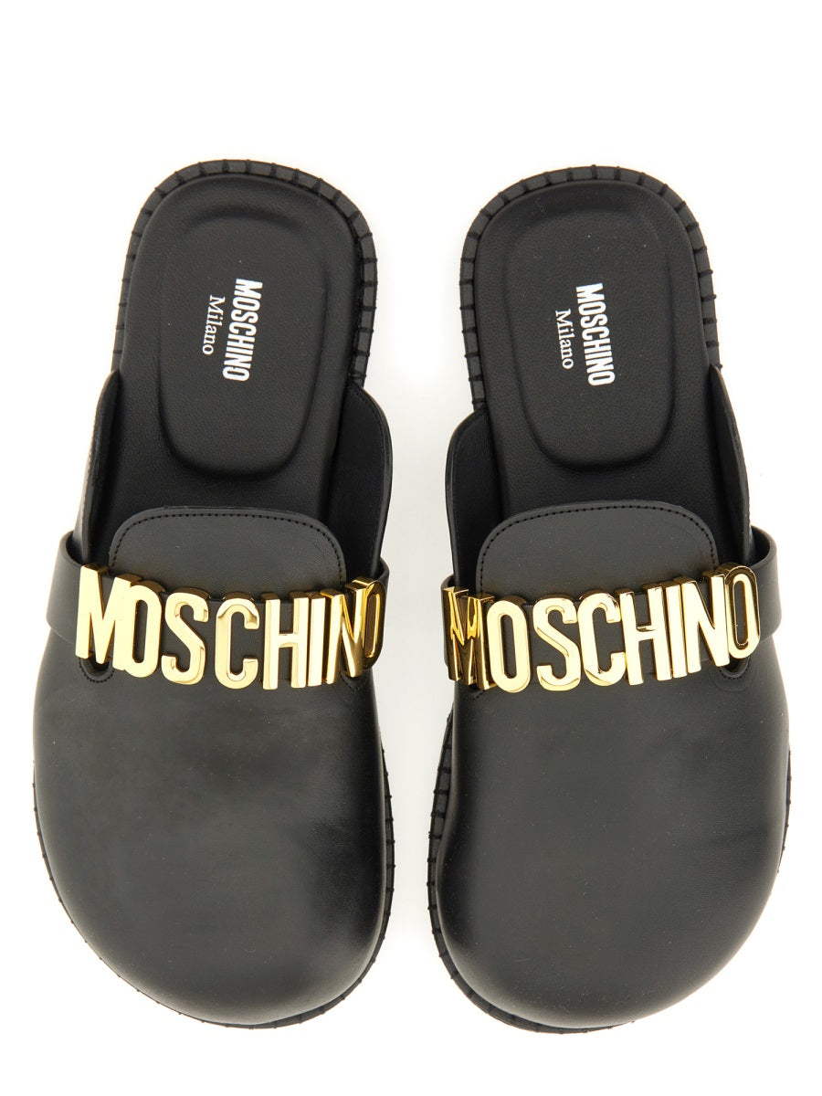 Moschino Women Sabot With Logo Lettering MOSCHINO