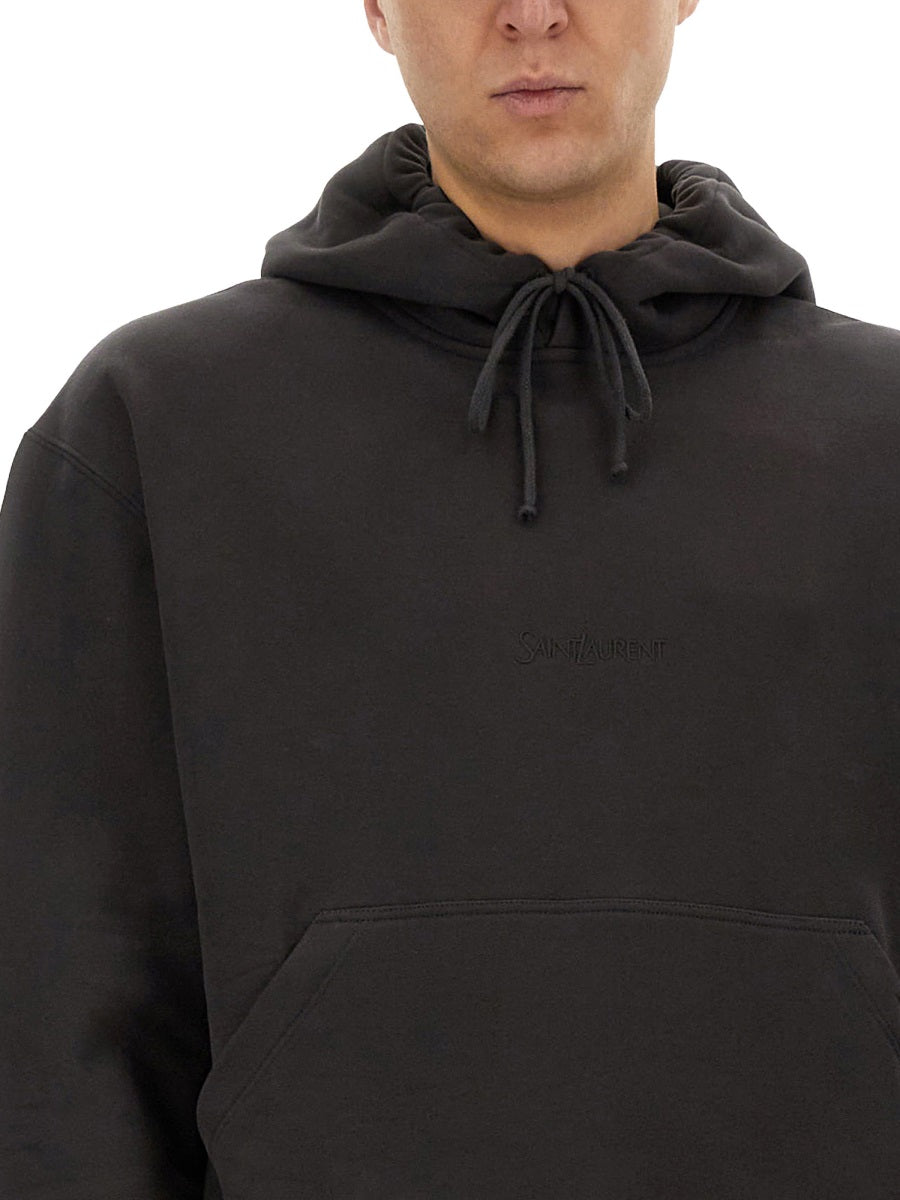 Saint Laurent Men Hooded Sweatshirt With Logo SAINT LAURENT