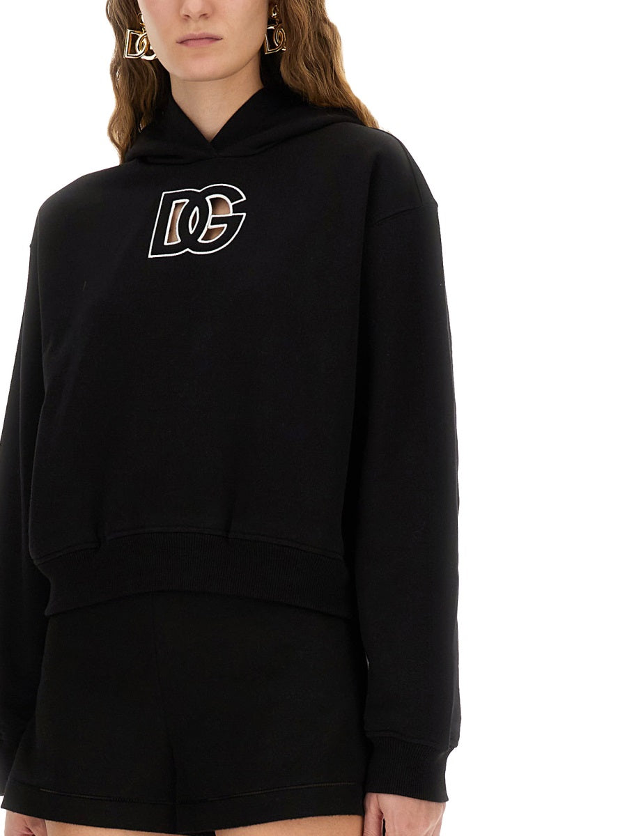 Dolce & Gabbana Women Sweatshirt With Dg Embroidery DOLCE & GABBANA