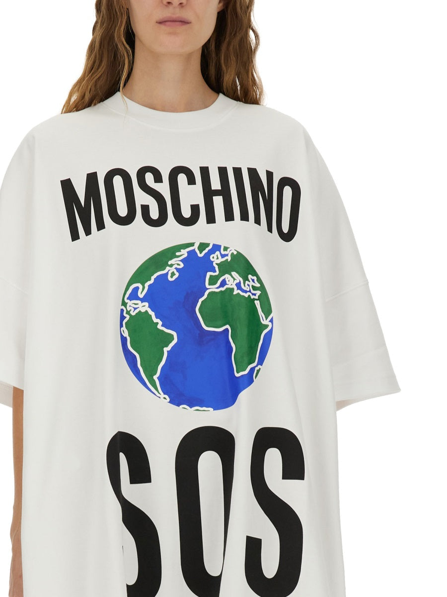 Moschino Women Cotton Interlock Dress MOSCHINO