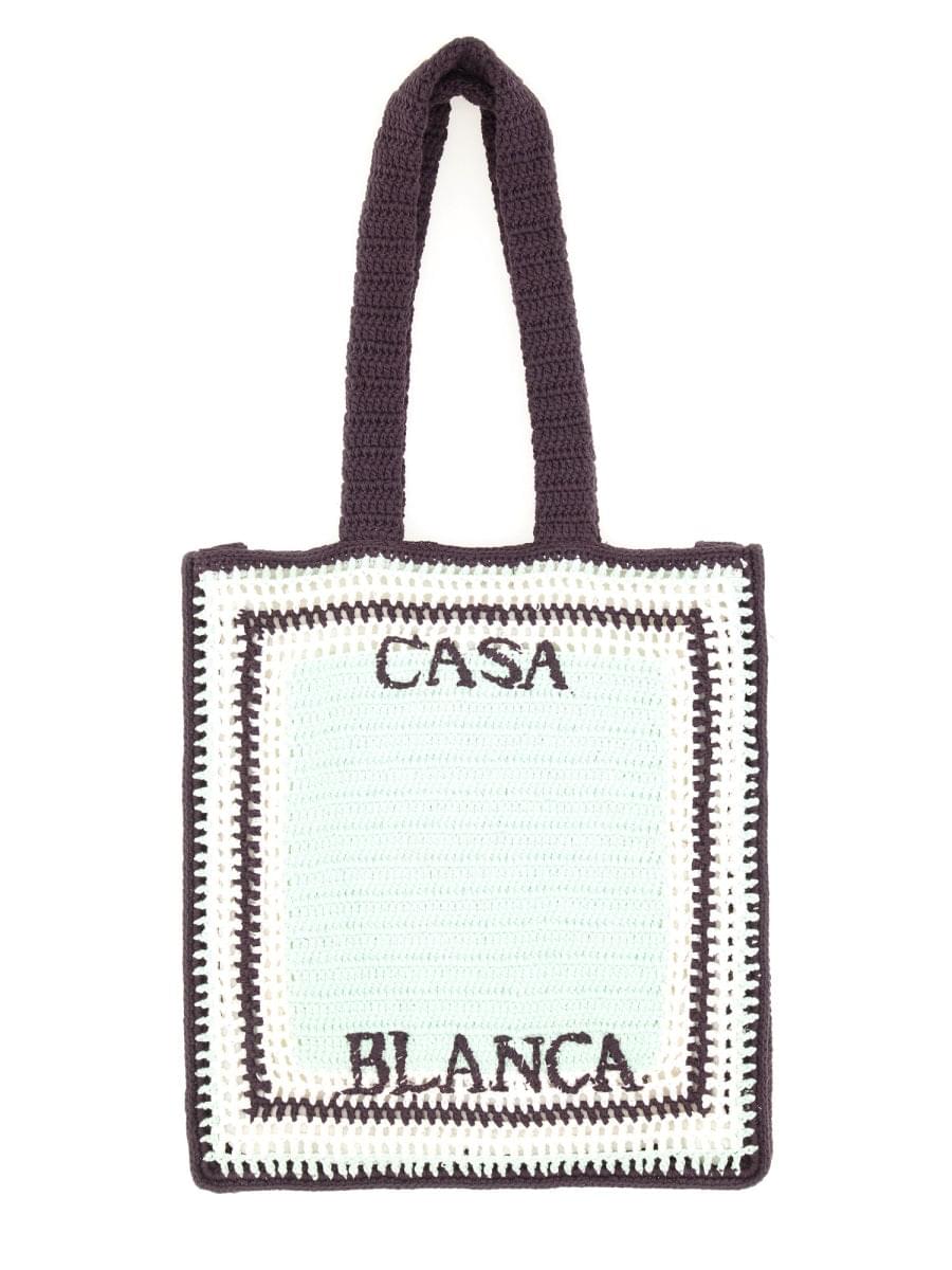 Casablanca Men Crochet Bag With Logo CASABLANCA