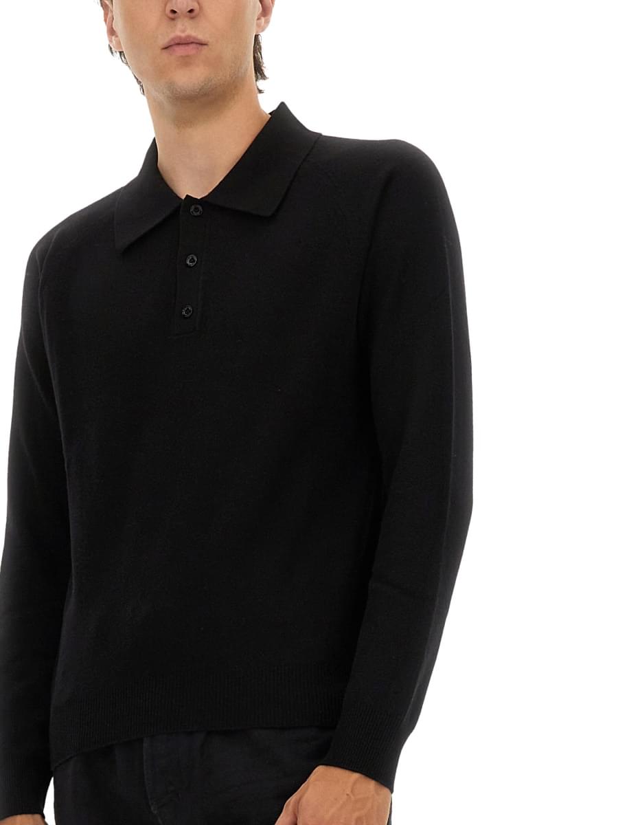 Saint Laurent Men Wool Polo. SAINT LAURENT