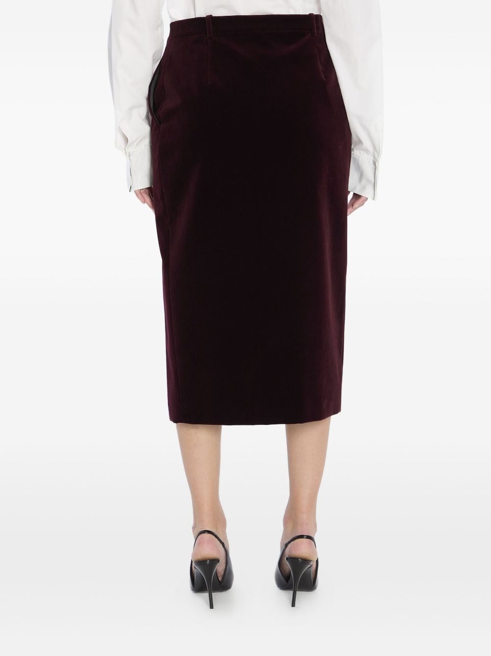 Saint Laurent Women Wrap Midi Skirt SAINT LAURENT