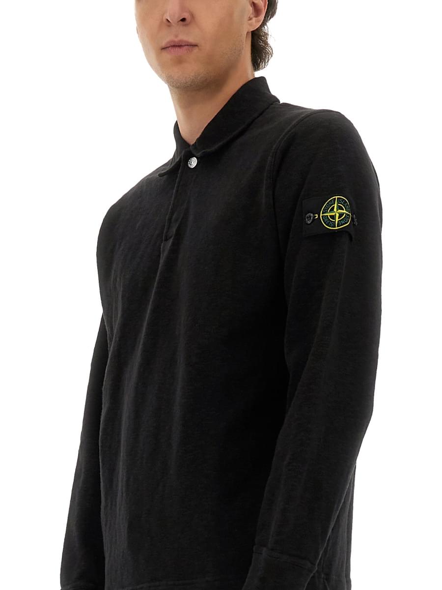 Stone Island Men Cotton Vanisé Polo Shirt STONE ISLAND