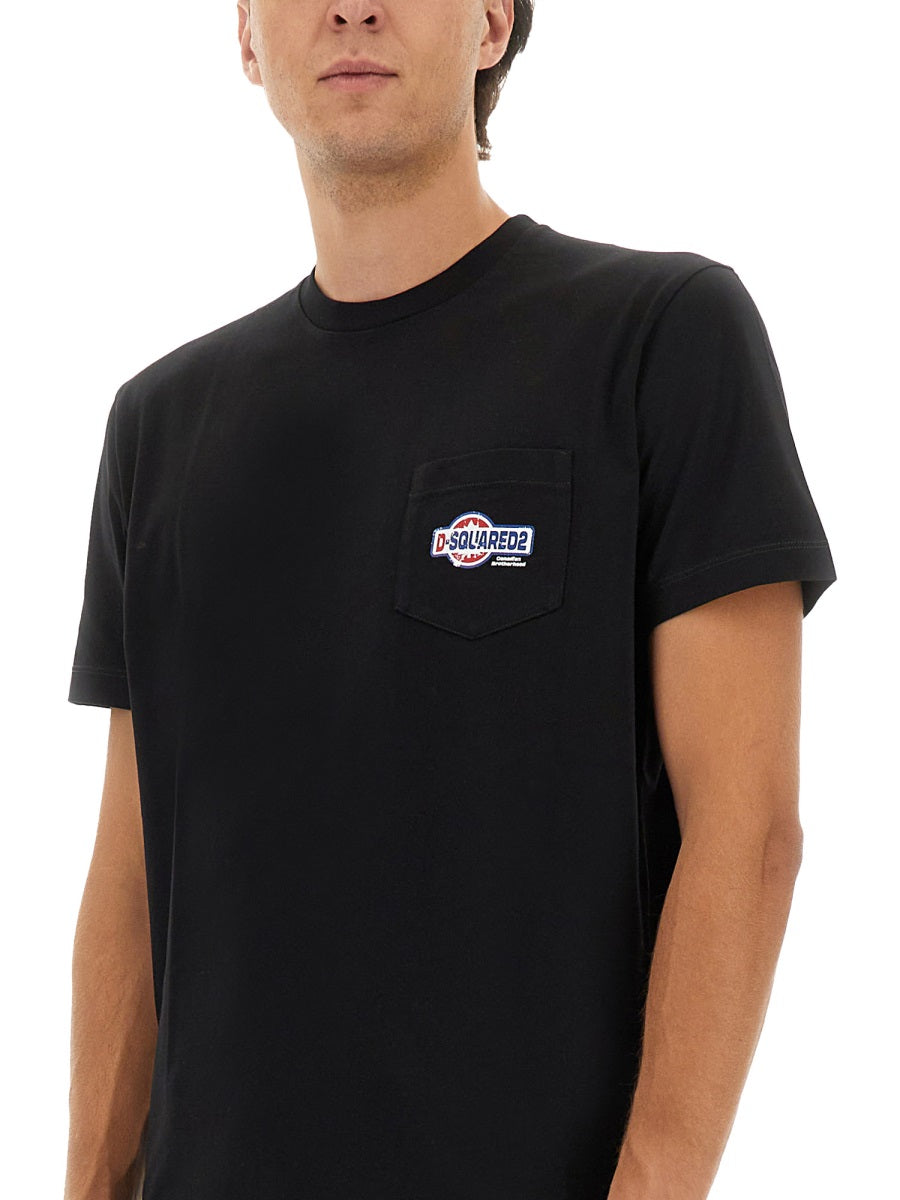 Dsquared Men T-Shirt With Pocket And Logo DSQUARED2