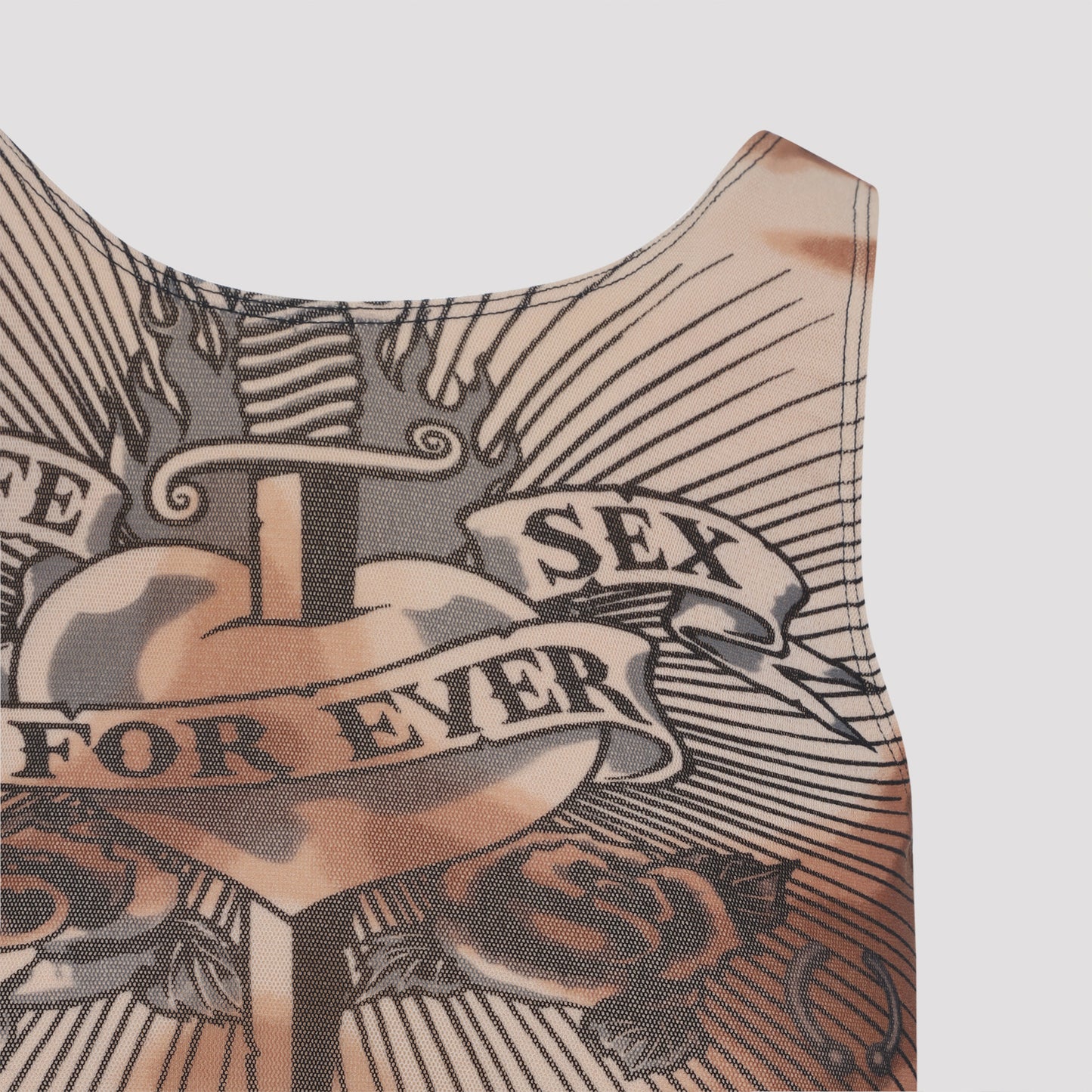 Jean Paul Gaultier Safe Sex Tattoo Top Women JEAN PAUL GAULTIER