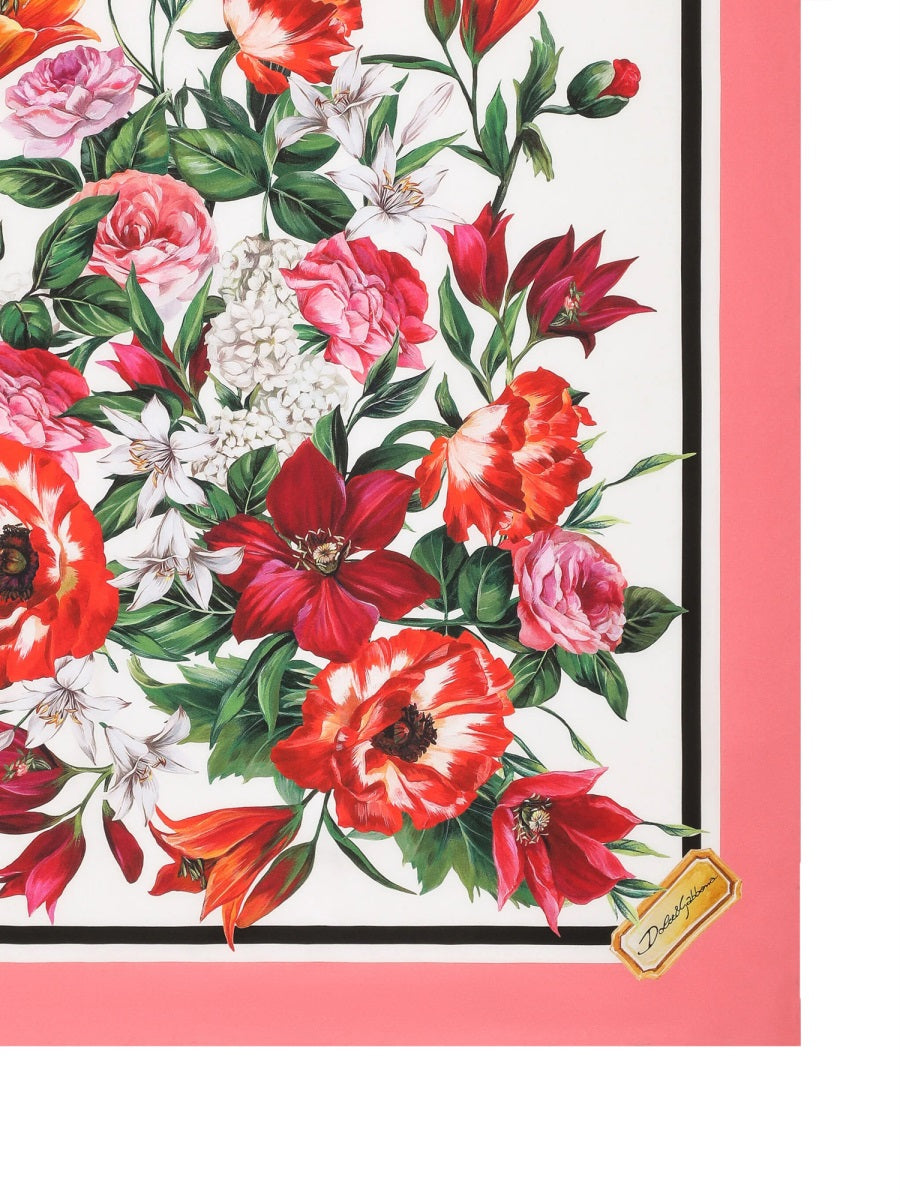 Dolce & Gabbana Women Silk Twill Floral Print Scarf DOLCE & GABBANA