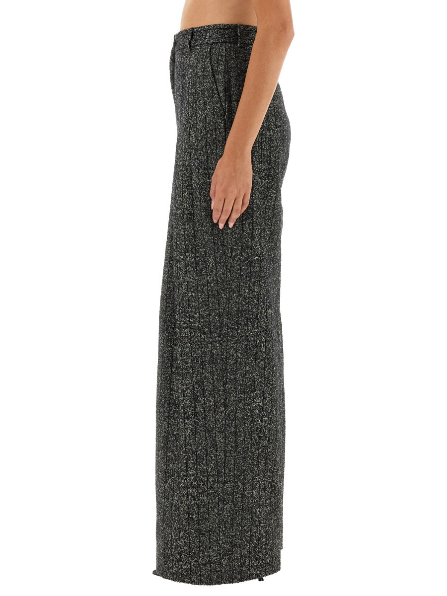 Dolce & Gabbana Women Striped Wool Pants DOLCE & GABBANA