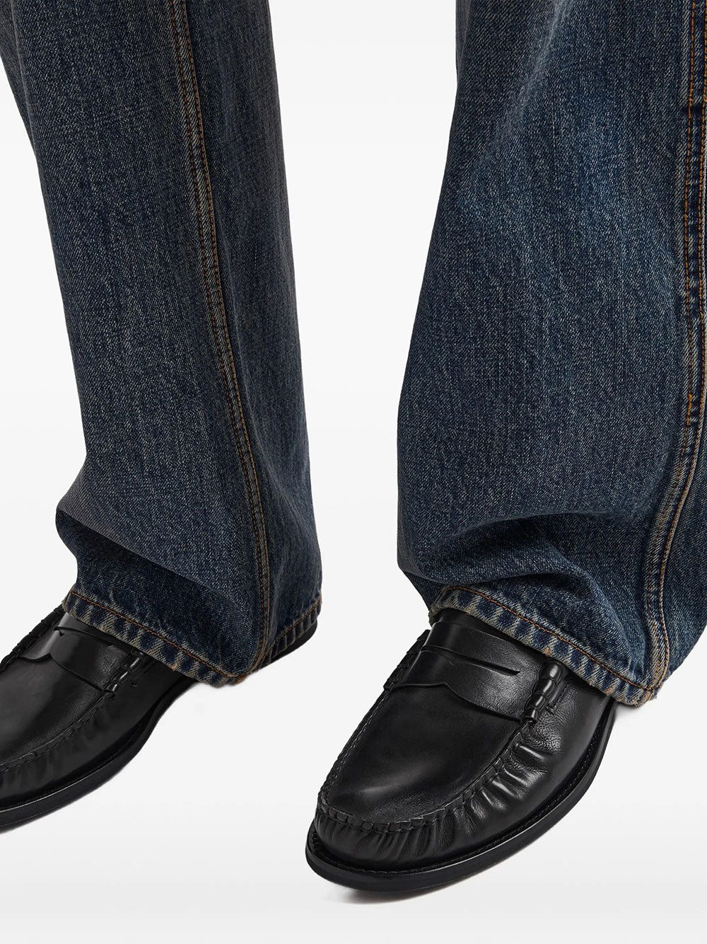 Prada Men Brushed Leather Loafers PRADA