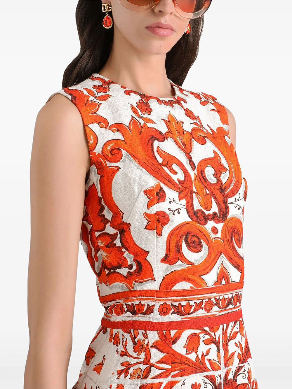 Dolce & Gabbana Women Majolica-Print Short Dress DOLCE & GABBANA