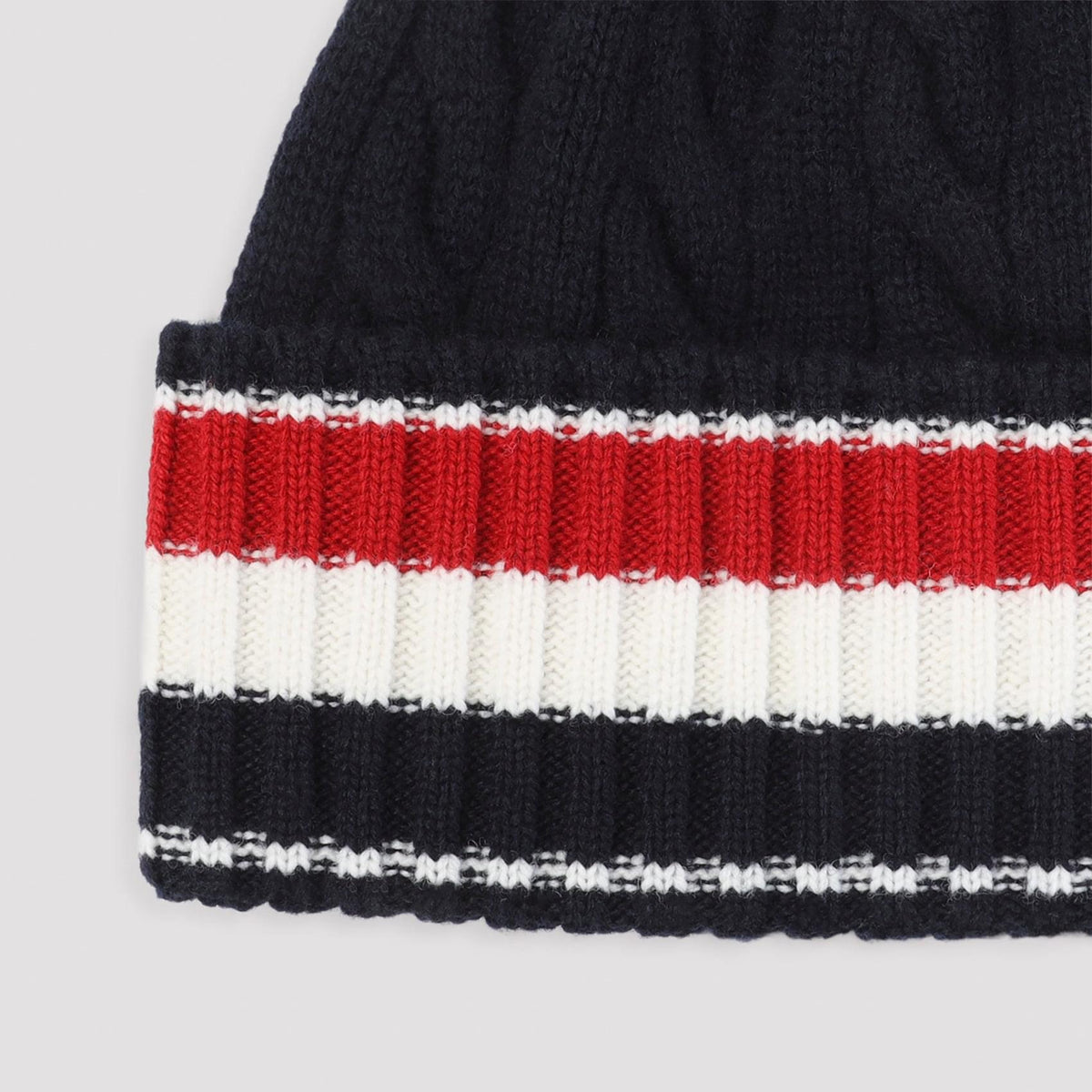 Thom Browne Cable-Knit Beanie Men THOM BROWNE