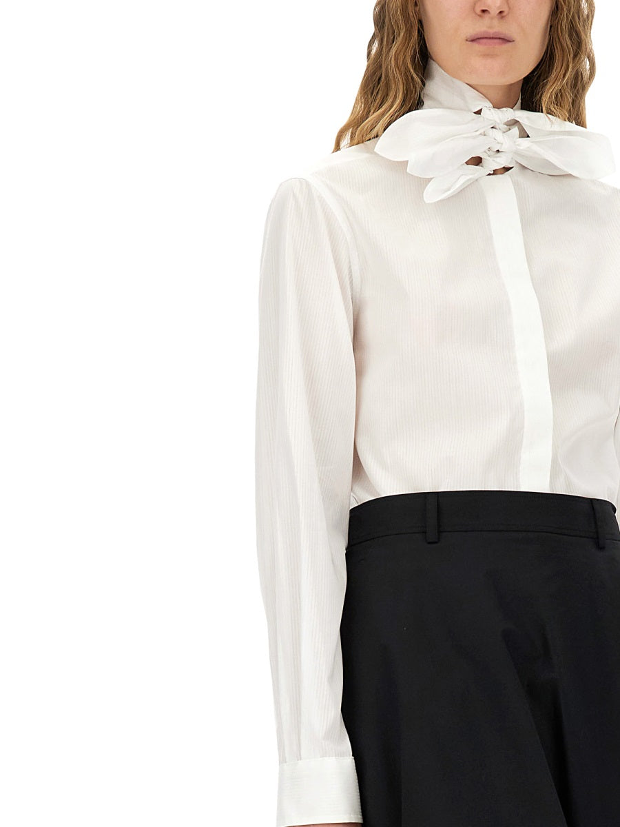 Moschino Women Cotton Poplin Jacquard Shirt MOSCHINO