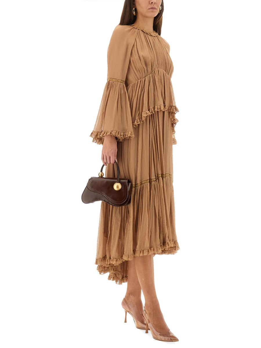 Zimmermann Women "Hypnotic Peplum" Ruffle Dress ZIMMERMANN
