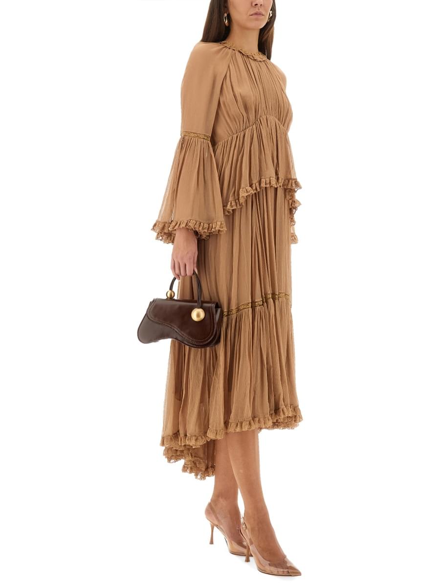 Zimmermann Women "Hypnotic Peplum" Ruffle Dress ZIMMERMANN