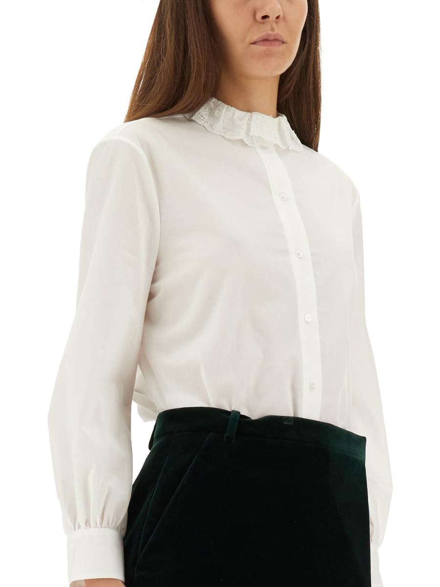 Saint Laurent Women Pierrot Collar Shirt SAINT LAURENT