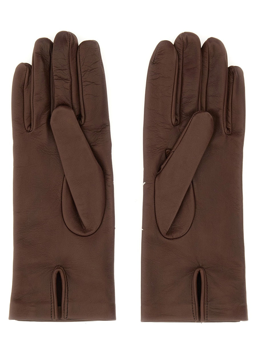 Maison Margiela Women Leather Gloves.