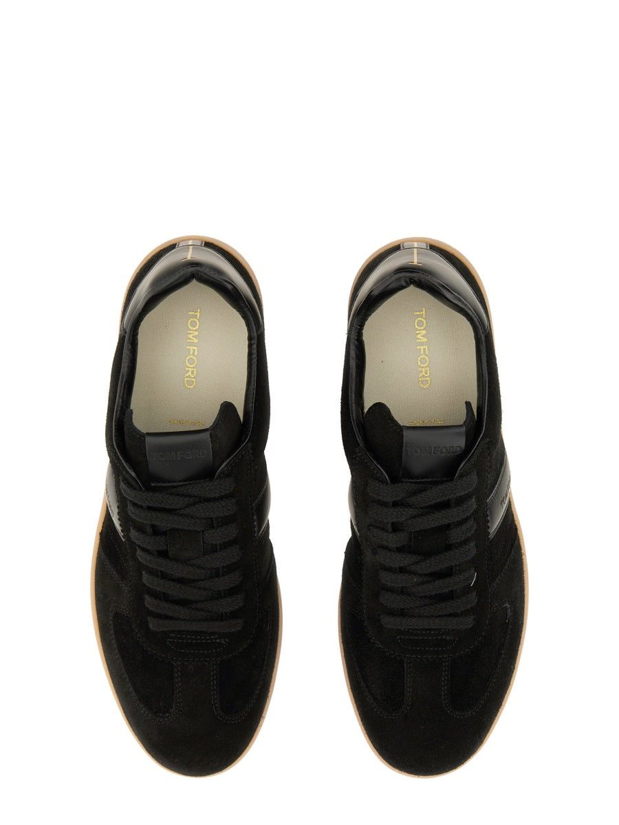 Tom Ford Men Leather Sneaker With Logo TOM FORD