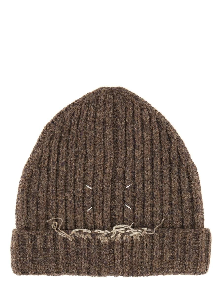 Maison Margiela Men Wool And Cotton Blend Beanie MAISON MARGIELA